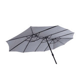 Toscano Feel Furniture – Toscano – Grote Parasol – Twin – 4.5 Meter – Donkergrijs