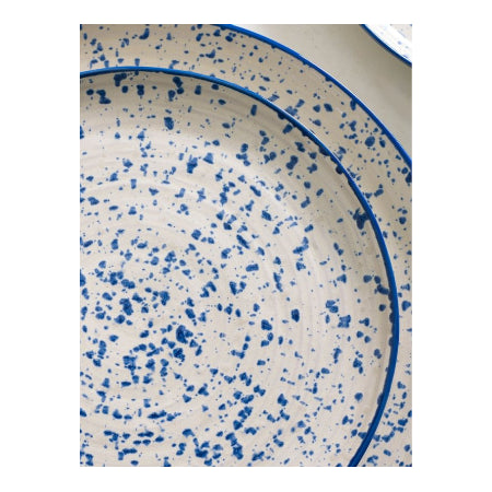 12-delige blauwe spikkeldiner set