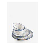 12-delige blauwe spikkeldiner set