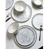 12-delige blauwe spikkeldiner set