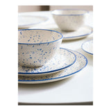 12-delige blauwe spikkeldiner set