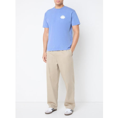 New Amsterdam Surf Association T-shirt met logo- en backprint - Blue - Maat S