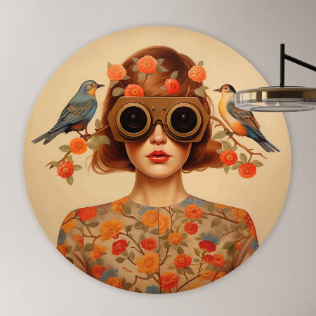 Muurcirkel Vogelspotter - Mirjam Duizendstra - 60cm