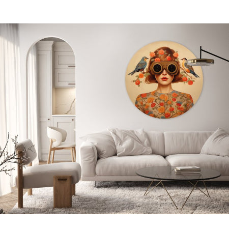 Muurcirkel Vogelspotter - Mirjam Duizendstra - 60cm