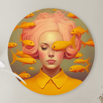 Muurcirkel Orange - Mirjam Duizendstra - 60cm