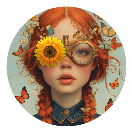 Muurcirkel Funflower - Mirjam Duizendstra - 40cm