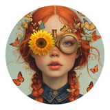 Muurcirkel Funflower - Mirjam Duizendstra - 40cm