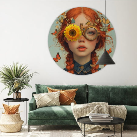 Muurcirkel Funflower - Mirjam Duizendstra - 40cm