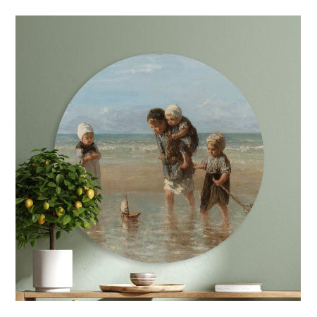 Muurcirkel Kinderen der zee - Jozef Israëls - 60cm