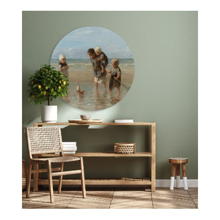 Muurcirkel Kinderen der zee - Jozef Israëls - 60cm
