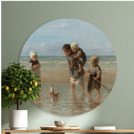 Muurcirkel Kinderen der zee - Jozef Israëls - 40cm