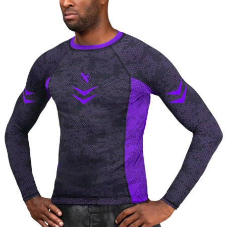 Hayabusa Rash Guard Long Sleeve Ranked Purple - Maat XL