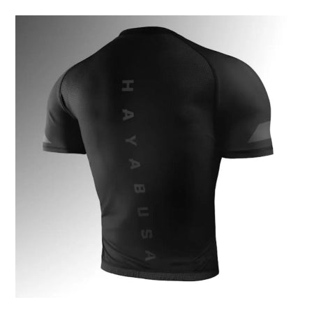 Hayabusa Rash Guard Short Sleeve Core Zwart - Maat XXL
