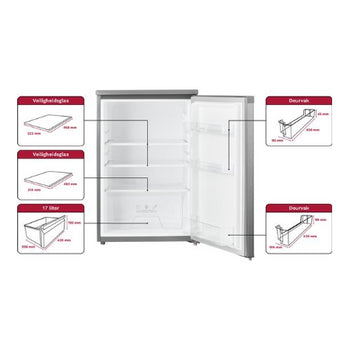 Inventum koelkast KK550S - Tafelmodel - RVS