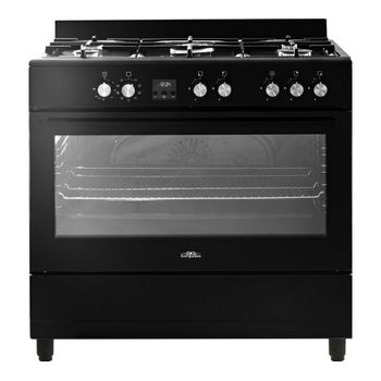 Everglades gasfornuis EVCK9020 - Mat Zwart - 90cm