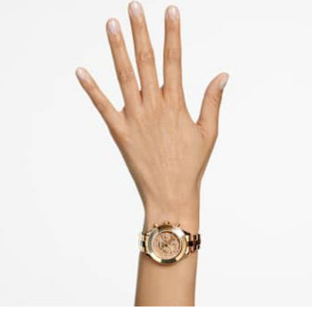 Swarovski Octea lux sport horloge Bruin, Goudkleurige afwerking 5632472