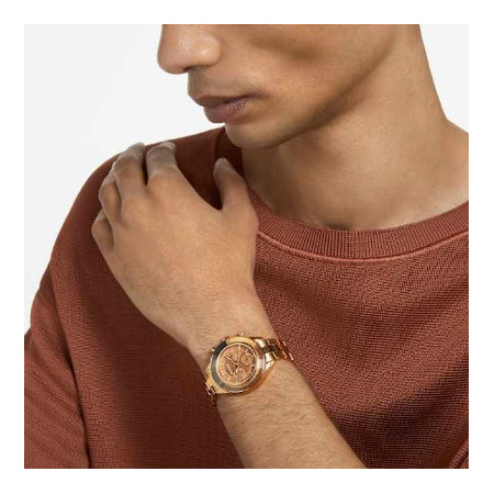 Swarovski Octea lux sport horloge Bruin, Goudkleurige afwerking 5632472