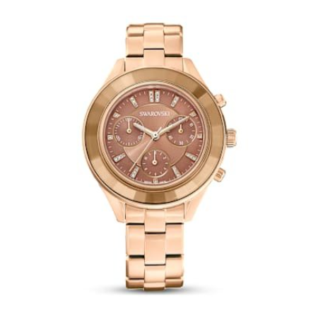Swarovski Octea lux sport horloge Bruin, Goudkleurige afwerking 5632472