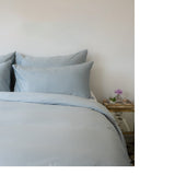 Douxe Dekbedovertrekset Egyptisch katoen Satijn - 400TC | Misty Blue - 140x200cm