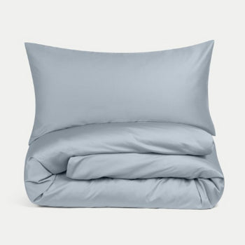 Douxe Dekbedovertrekset Egyptisch katoen Satijn - 400TC | Misty Blue - 140x200cm