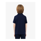 Lacosta Ultra Dry Piqué Tennis-Polohemd - blauw - Maat 92 cm (2A)