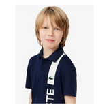 Lacosta Ultra Dry Piqué Tennis-Polohemd - blauw - Maat 92 cm (2A)