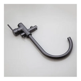 WEBO Vrijstaande Badmengkraan met staafhanddouche en 150cm doucheslang Gun Metal Badkraan Rio