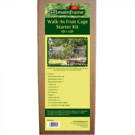 Walk In Walk-in Fruitkooi Starterkit 1,8 m x 3,7 m - buizenframe met afdek net