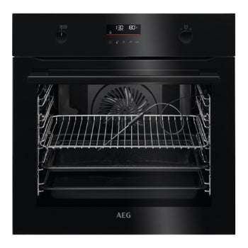 AEG Pyrolyse hetelucht oven met stoomondersteuning BPK556260B 71 l - Zwart