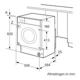 Siemens inbouw was-droogcombi WK14D543EU - Engels Display