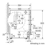 Siemens inbouw was-droogcombi WK14D543EU - Engels Display