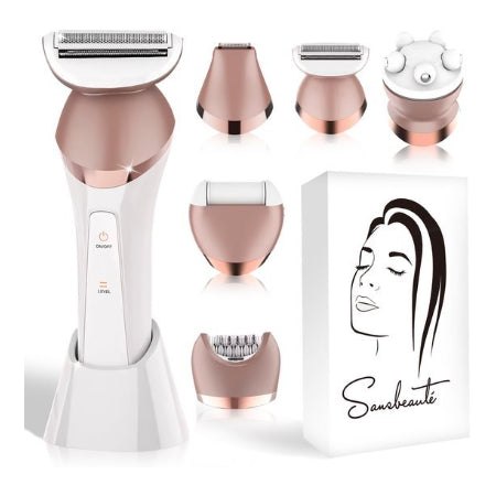Sansbeauté 6-in-1 Ladyshave - Gezicht - Oksels - Etc. - USB Oplaadbaar