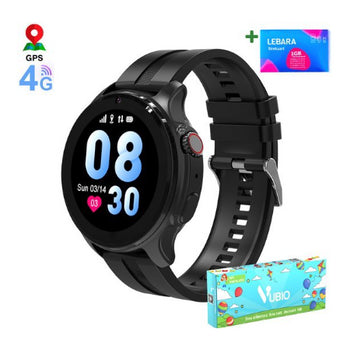 VUBIO 4G Kinder Smartwatch L1 - GPS - Videobellen - Zwart