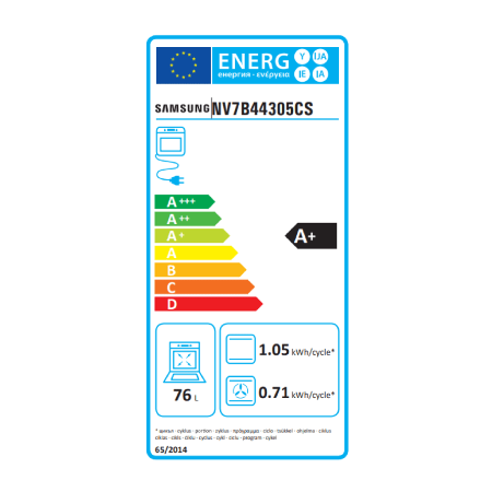 Samsung inbouw oven NV7B44305CS