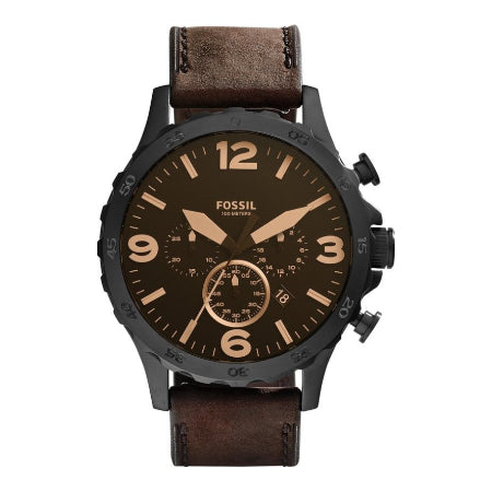 Fossil Nate JR1487 - Herenhorloge 50 mm - Zwart