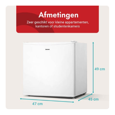 Tomado mini vriezer TFM4402W - Vrijstaand - Wit