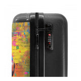 Koffer - Kleurrijke aap met koptelefoon in graffiti stijl handbagage