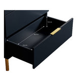 Ponchi zwart eiken kleurig dressoir - 70cm breed