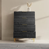 Ponchi zwart eiken kleurig dressoir - 70cm breed