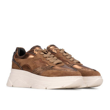 PS Poelman Jana chunky leren sneakers brons - Maat 40