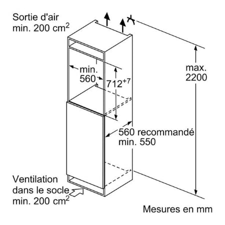 Bosch inbouw vrieskast GIV11AFE0 - Serie 6 - Wit