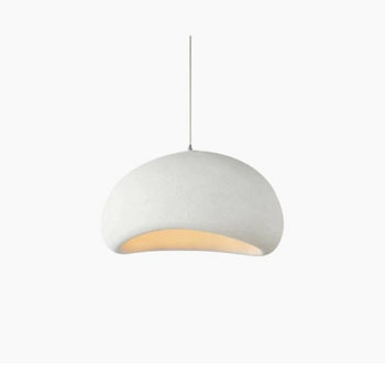 Japans Wabi Sabi Lamp - Hangende Plafondlamp - Wolk Minimalistisch - Wit - 64x53x43 cm