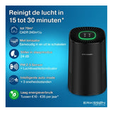 Erikssøn Luchtreiniger Elite - Zwart - 240 m3/u