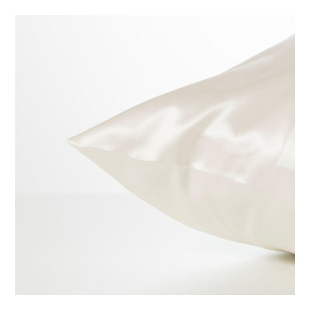 Vierkante kussensloop van moerbeizijde Beauty - kleur Ivoor