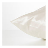 Vierkante kussensloop van moerbeizijde Beauty - kleur Ivoor