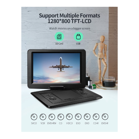 YOTON YD155 Draagbare DVD-Speler Auto - 15,5"