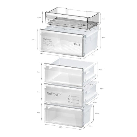 Bosch koelkast KGN36VXCT - Serie 4 - Vrijstaand - Zwart