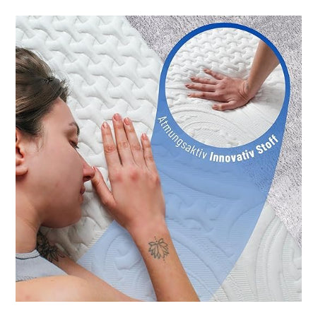 Scarnatti Matras 90x200 cm, 18 cm hoogte, H3-H4 hardheid koudschuimmatras, Traagschuim bed