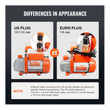 VEVOR vacuümpomp 100 l/min - drukpomp 55-276 bar 250 ml olie-inhoud