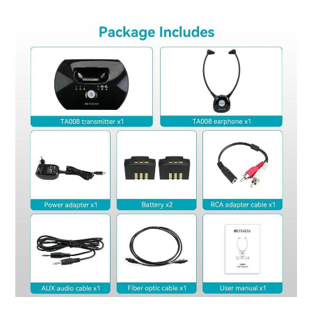 Retekess TA008 draadloze koptelefoon voor tv